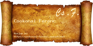 Csokonai Ferenc névjegykártya